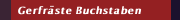 Gerfräste Buchstaben